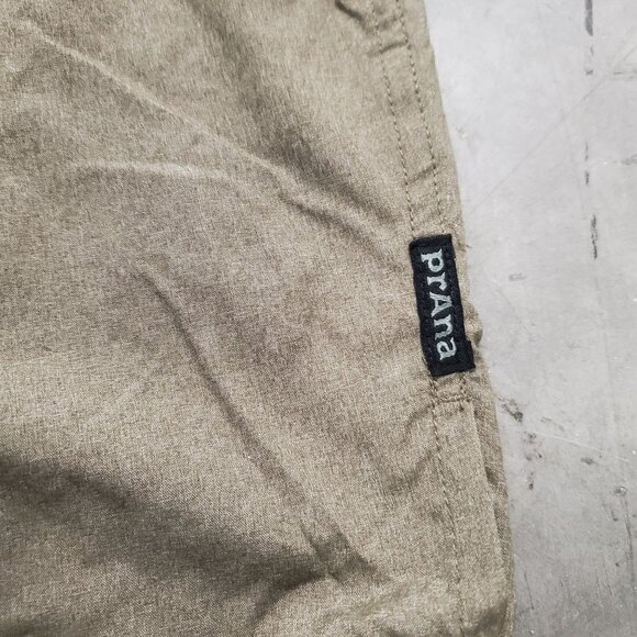 Prana Mens Long Roll-Up Sleeve Button-Up Shirt  Light Brown/Beige Size L - Picture 4 of 7